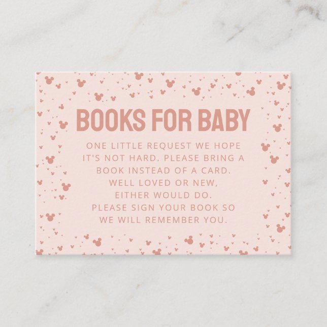 Minnie Mouse Pink Confetti Books for Baby Insert (Front)