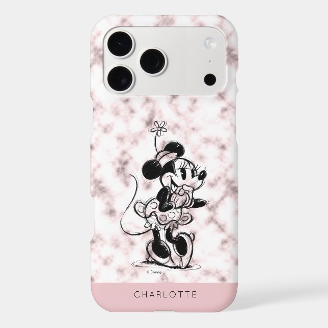 Minnie Mouse | Pink Marble - Add Your Name (Back)