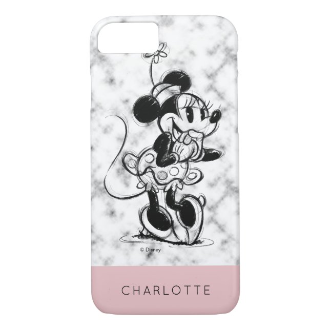 Minnie Mouse | Pink Marble - Add Your Name Case-Mate iPhone Case (Back)
