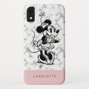 Minnie Mouse   Pink Marble - Add Your Name iPhone XR Case