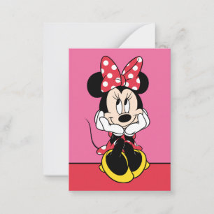 Minnie Mouse Polka Dot Bow Photo Valentine Card