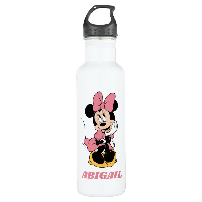 Minnie Mouse | Posing in Pink 710 Ml Water Bottle (Front)