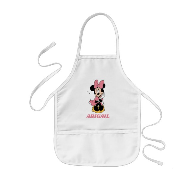 Minnie Mouse | Posing in Pink Kids Apron (Front)