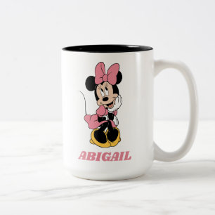 Minnie Mouse Posing in Pink Two-Tone Coffee Mug