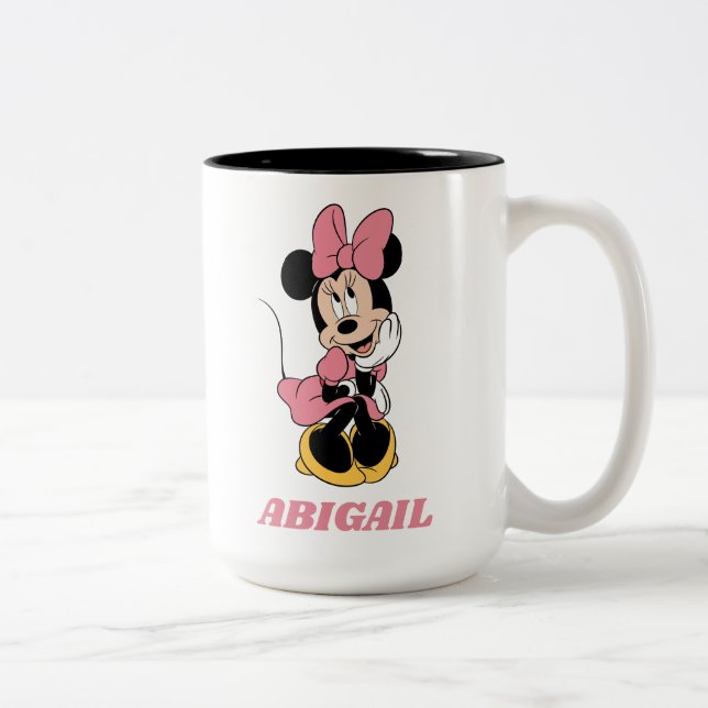 Minnie Mouse | Posing in Pink Two-Tone Coffee Mug (Right)
