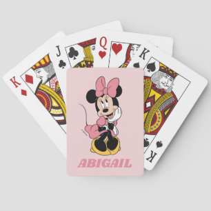 Minnie Mouse   Poster dans les cartes de jeu rose