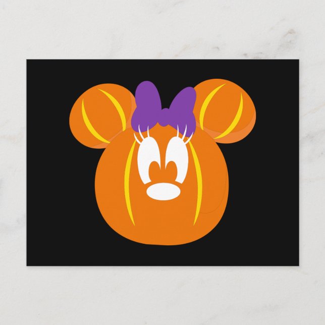 Minnie Mouse Pumpkin Postcard (Front)