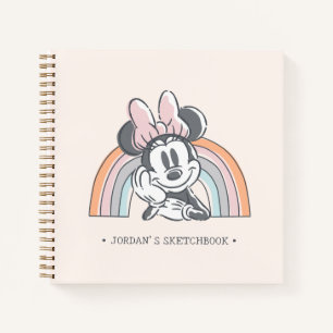 Minnie Mouse Rainbow   Add Your Name Sketch Notebook