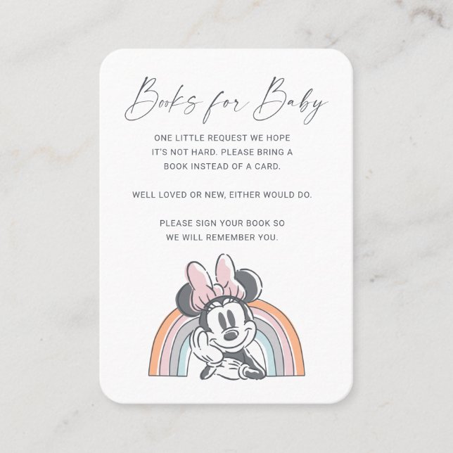 Minnie Mouse Rainbow | Books for Baby Insert Card (Front)