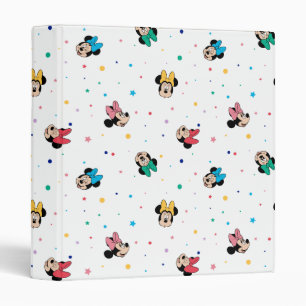 Minnie Mouse Rainbow Bow Pattern Binder