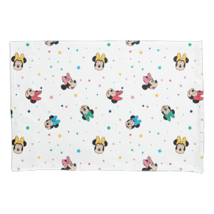Minnie Mouse Rainbow Bow Pattern Pillowcase
