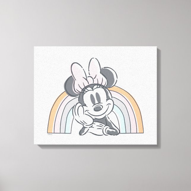 Minnie Mouse Rainbow Canvas Print (Front)