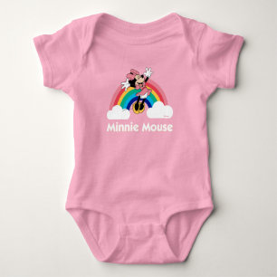 Minnie Mouse Rainbow & Clouds Baby Bodysuit