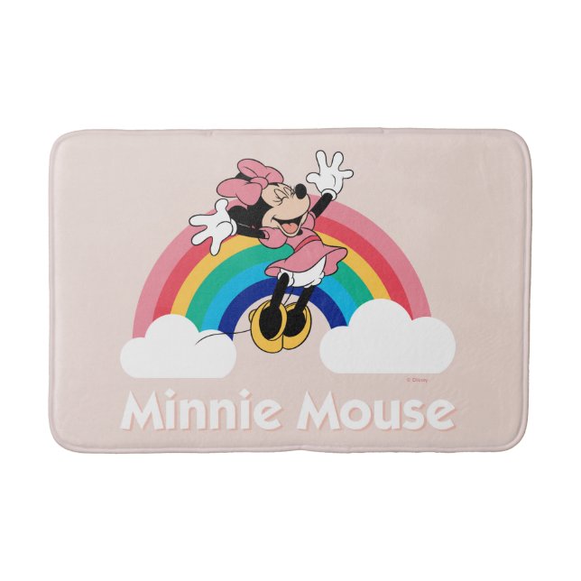 Minnie Mouse | Rainbow & Clouds Bath Mat (Front)