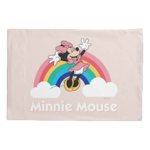 Minnie Mouse   Rainbow & Clouds Pillowcase