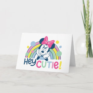 Minnie Mouse Rainbow - Hey Cutie Card