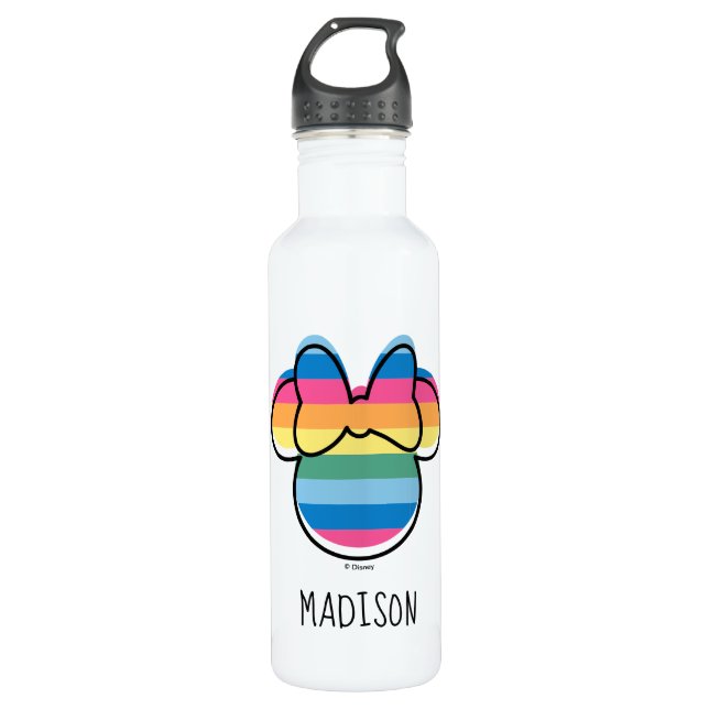 Minnie Mouse | Rainbow Icon 710 Ml Water Bottle (Front)