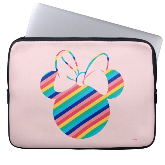 Minnie Mouse Rainbow Icon Laptop Sleeve (Front)