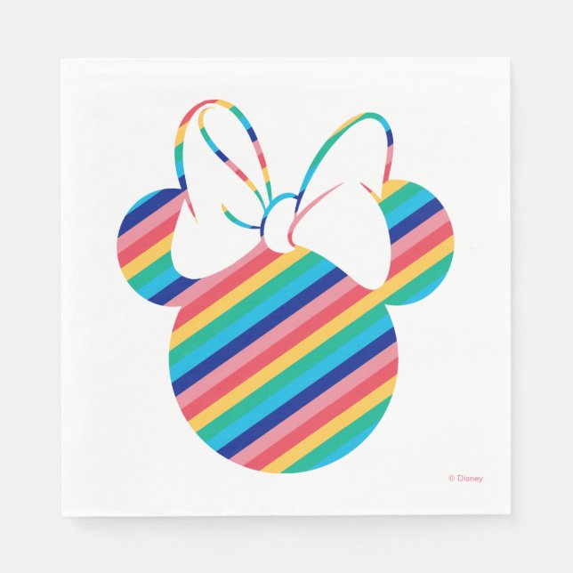 Minnie Mouse Rainbow Icon Napkin (Front)