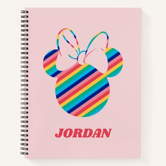 Minnie Mouse Rainbow Icon Notebook (Front)
