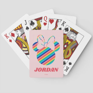 Minnie Mouse Rainbow Icon Playing Cards