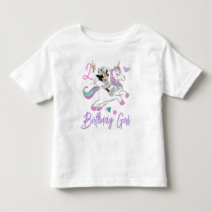 Minnie Mouse Rainbow Unicorn - Birthday Girl Toddler T-shirt