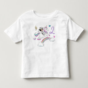 Minnie Mouse   Rainbow Unicorn Girls Birthday Toddler T-shirt