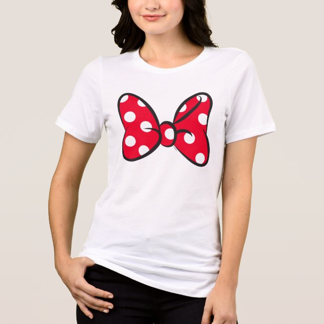 Minnie Mouse | Red Polka Dot Bow Tri-Blend Shirt (Front)