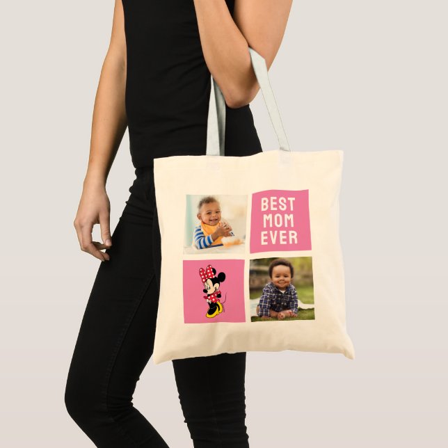 Minnie Mouse Red Polka Dot Dress | Best Mom Ever Tote Bag (Front (Product))