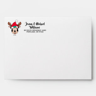 Minnie Mouse   Reindeer Ears & Santa Hat Envelope