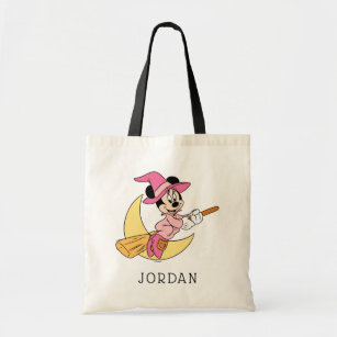 Minnie Mouse Riding Witch Broom Tote Bag