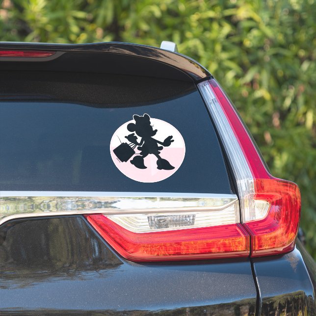 Minnie Mouse Shopping Silhouette (Car Side)