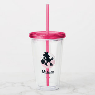 Minnie Mouse Shopping Silhouette Acrylic Tumbler