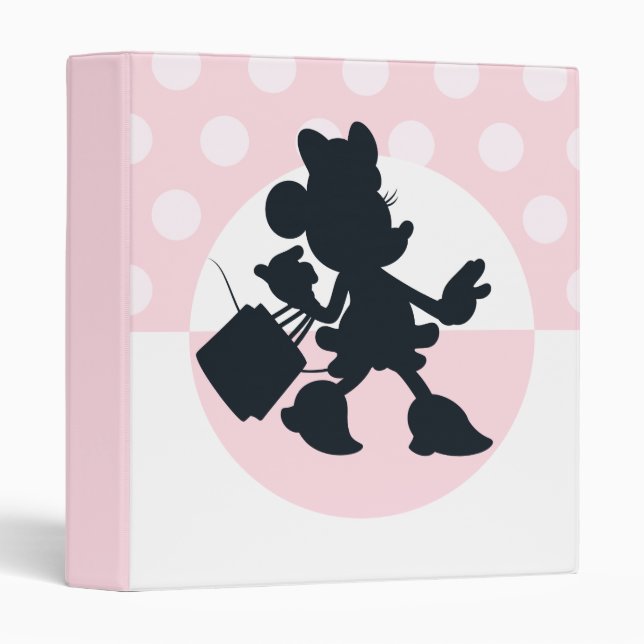 Minnie Mouse Shopping Silhouette Binder (Front/Spine)