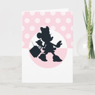 Minnie Mouse Shopping Silhouette Card