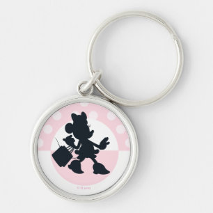 Minnie Mouse Shopping Silhouette Keychain