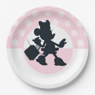 Minnie Mouse Shopping Silhouette Paper Plate