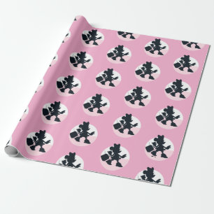 Minnie Mouse Shopping Silhouette Wrapping Paper