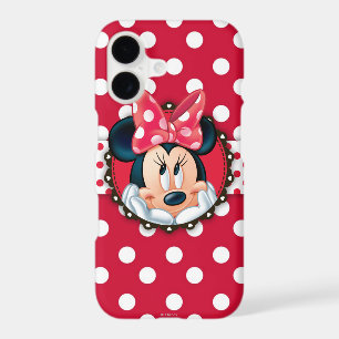Minnie Mouse Smiling on Polka Dots