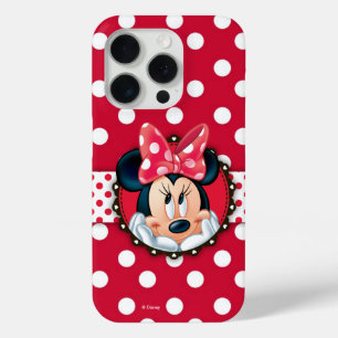 Minnie Mouse   Smiling on Polka Dots iPhone 15 Pro Case