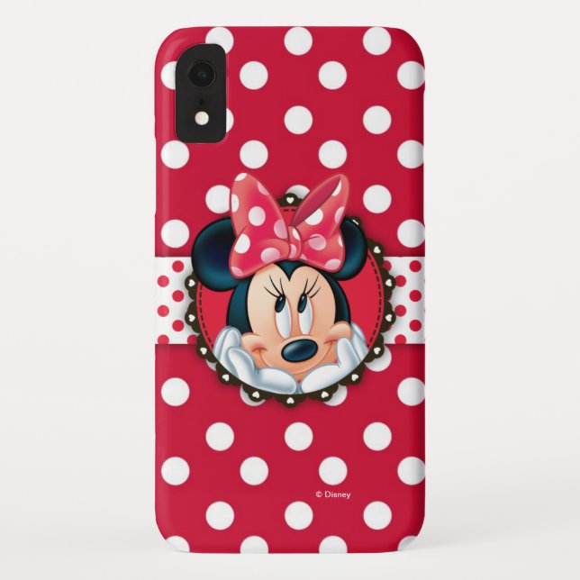 Minnie Mouse | Smiling on Polka Dots Case-Mate iPhone Case (Back)