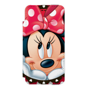 Minnie Mouse   Smiling on Polka Dots Incipio Watson™ iPhone 5 Wallet Case