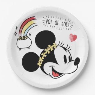 Minnie Mouse   St. Patrick's Day - Pot of Gold Paper Plate