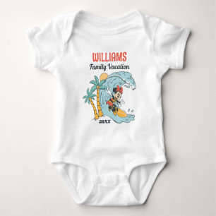 Minnie Mouse   Summer Beach Family Vacation Baby Bodysuit