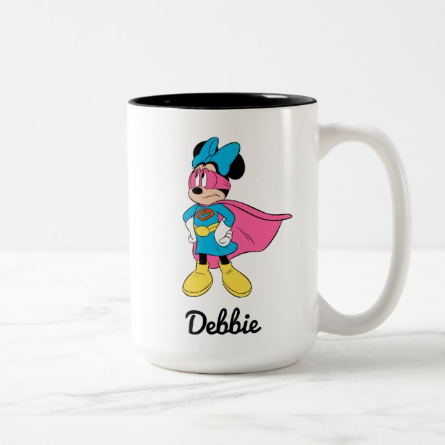 Minnie Mouse | Super Hero in Training Two-Tone Coffee Mug (Right)