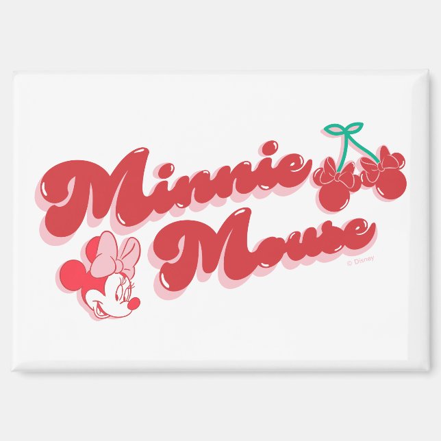 Minnie Mouse Sweet Cherry Script Magnet (Front)