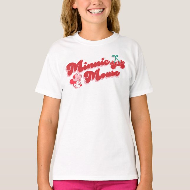 Minnie Mouse Sweet Cherry Script T-Shirt (Front)