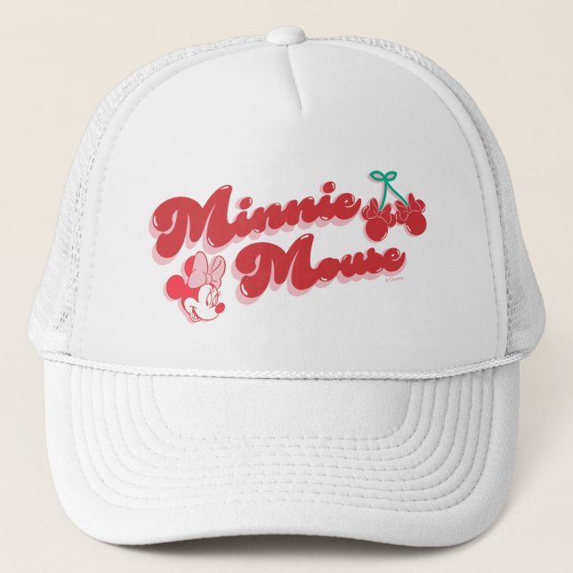 Minnie Mouse Sweet Cherry Script Trucker Hat (Front)