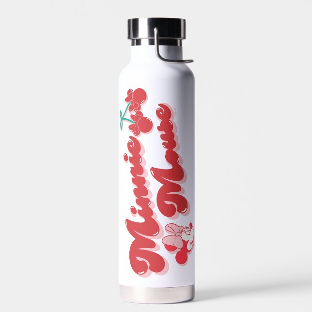 Minnie Mouse Sweet Cherry Script Water Bottle (Left)