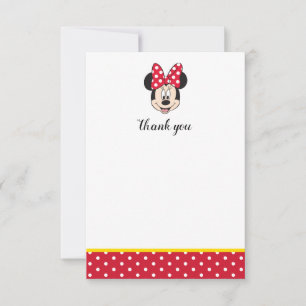 Minnie Mouse Thank You Gender Reveal Baby Shower Card